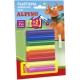 Plastilina standard, 6 + 2 neon x 17 gr./blister, ALPINO - 8 culori asortate