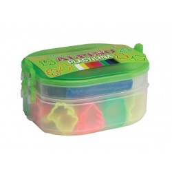 Kit 7 culori x 54gr plastilina + 16 forme modelaj + 3 rollere, ALPINO
