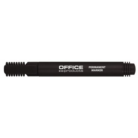 Permanent marker, varf rotund, corp plastic, Office Products - negru