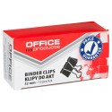 Clip hartie 32mm, 12buc/cutie, Office Products - negru