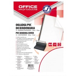 Coperta plastic PVC, 150 microni, A4, 100/top, Office Products - transparent cristal