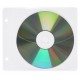 Plic plastic PP pentru CD/DVD, cu perforatii, 10 buc/set, Office Products - transparent