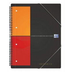 Caiet cu spirala A4+, OXFORD International Meetingbook, 80 file-80g/mp, 4 perf., coperta PP - mate