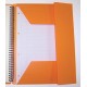 Caiet cu spirala A4+, OXFORD International Organiserbook, 80 file-80g/mp, 4 perf., coperta PP - dict