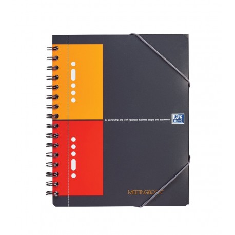 Caiet cu spirala A5+, OXFORD International Meetingbook, 80 file-80g/mp, 10 perf., coperta PP - mate