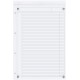 Blocnotes A4+, OXFORD International Notepad, 80 file-90g/mp, 4 perf., coperta carton - dictando