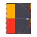 Caiet cu spirala A4+, OXFORD International Organiserbook, 80 file-80g/mp, 4 perf., coperta PP - mate