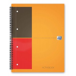 Caiet cu spirala A4+, OXFORD International Activebook, 80 file-80g/mp, 4 perf., coperta PP - dictand