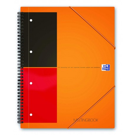 Caiet cu spirala A5+, OXFORD International Meetingbook, 80 file-80g/mp, 10 perf., coperta PP - dicta