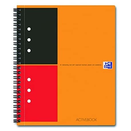 Caiet cu spirala A5+, OXFORD International Activebook, 80 file-80g/mp, 10 perf., coperta PP - dictan