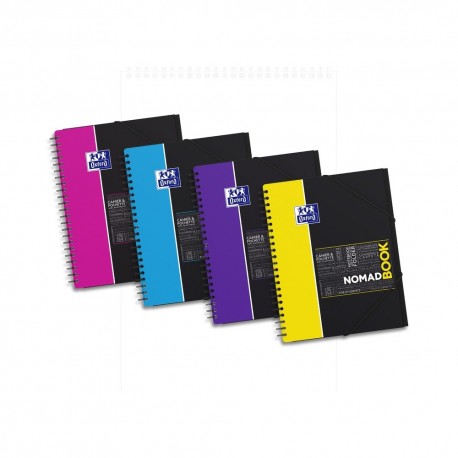 Caiet cu spirala A4+, OXFORD Student Nomadbook, 80 file-90g/mp, 4 perf., coperta PP - dictando