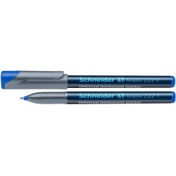 Universal permanent marker SCHNEIDER Maxx 222 F, varf 0.7mm - albastru