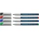 Universal non-permanent marker SCHNEIDER Maxx 223 F, varf 0.7mm, 4 culori/set - (N, R, A, V)