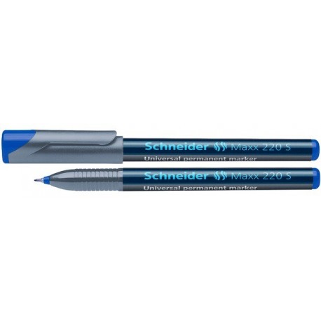 Universal permanent marker SCHNEIDER Maxx 220 S, varf 0.4mm - albastru