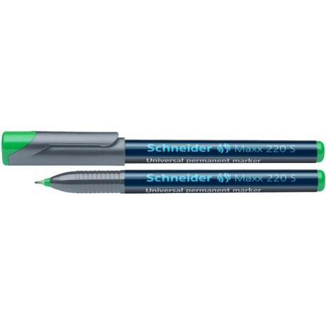 Universal permanent marker SCHNEIDER Maxx 220 S, varf 0.4mm - verde