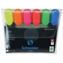 Textmarker SCHNEIDER Job, varf lat, 6 culori/set - (G, O, V, R, A, R)