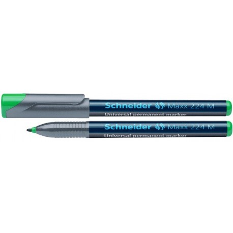 Universal permanent marker SCHNEIDER Maxx 224 M, varf 1mm - verde