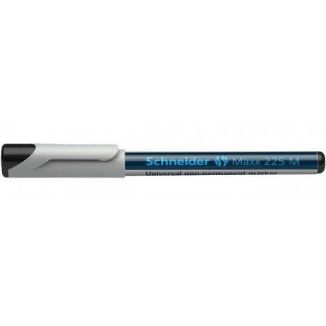 Universal non-permanent marker SCHNEIDER Maxx 225 M, varf 1mm - negru