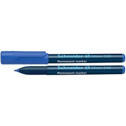 Permanent marker SCHNEIDER Maxx 240, varf rotund 1-2mm - albastru