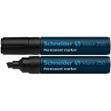 Permanent marker SCHNEIDER Maxx 250, varf tesit 2+7mm - negru