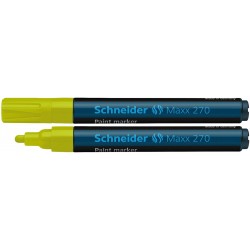 Marker cu vopsea SCHNEIDER Maxx 270, varf rotund 1-3mm - galben