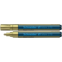 Marker cu vopsea SCHNEIDER Maxx 270, varf rotund 1-3mm - auriu