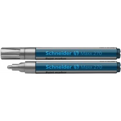 Marker cu vopsea SCHNEIDER Maxx 270, varf rotund 1-3mm - argintiu