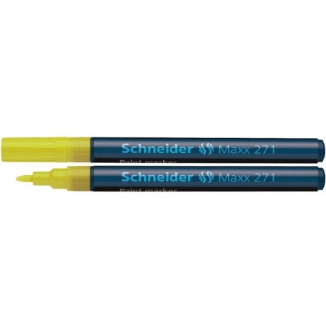 Marker cu vopsea SCHNEIDER Maxx 271, varf rotund 1-2mm - galben