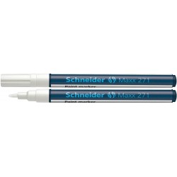 Marker cu vopsea SCHNEIDER Maxx 271, varf rotund 1-2mm - alb