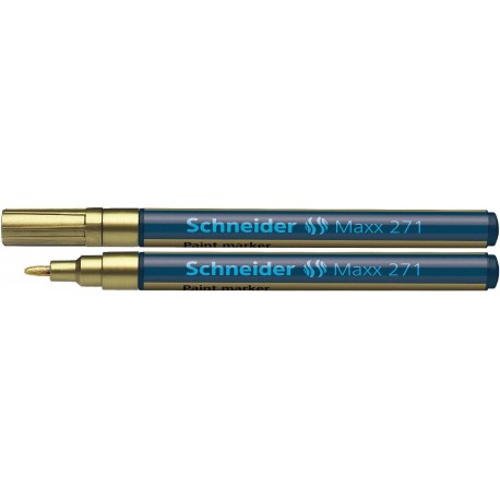 Marker cu vopsea SCHNEIDER Maxx 271, varf rotund 1-2mm - auriu