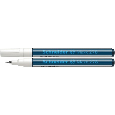 Marker cu vopsea SCHNEIDER Maxx 278, varf rotund 0.8mm - alb