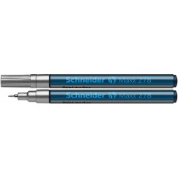 Marker cu vopsea SCHNEIDER Maxx 278, varf rotund 0.8mm - argintiu