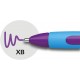 Pix SCHNEIDER Slider Memo XB, rubber grip, accesorii metalice - scriere violet