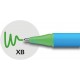Pix SCHNEIDER Slider Edge XB, rubber grip, varf 1.4mm - scriere verde