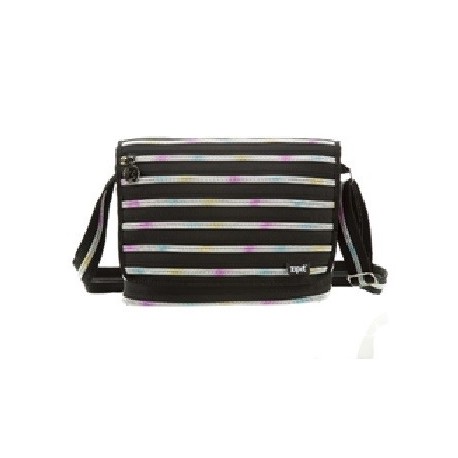 Geanta ZIP..IT Messenger - negru/culori curcubeu