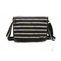 Geanta ZIP..IT Messenger - negru/culori curcubeu