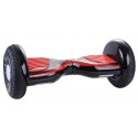 Hoverboard cu roti de 10 inch cu capac - negru cu grip rosu