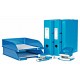 Biblioraft LEITZ 180 Wow, 85mm, plastic PP - albastru metalizat