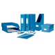 Biblioraft LEITZ 180 Wow, 85mm, plastic PP - albastru metalizat
