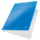 Dosar carton cu sina LEITZ Wow, capacitate 250 coli - albastru metalizat