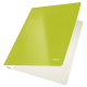 Dosar carton cu sina LEITZ Wow, capacitate 250 coli - verde metalizat