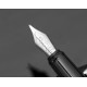 DIPLOMAT Esteem - Black Lacquer - stilou cu penita F, din otel inoxidabil