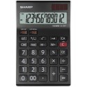 Calculator de birou, 12 digits, 176 x 112 x 13 mm, SHARP EL-125TWH - negru/alb