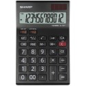 Calculator de birou, 12 digits, 176 x 112 x 13 mm, SHARP EL-125TWH - negru/alb