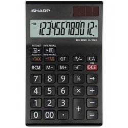 Calculator de birou, 12 digits, 155 x 97 x 12 mm, SHARP EL-126RWH - negru/alb