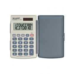 Calculator de buzunar, 8 digits, 105 x 64 x 11 mm, capac din plastic, SHARP EL-243S - gri