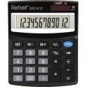 Calculator de birou, 12 digits, 125 x 100 x 27 mm, Rebell SDC 412 - negru