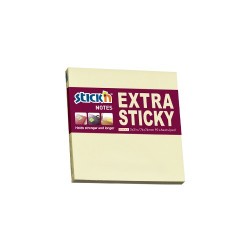 Notes autoadeziv extra-sticky 76 x 76mm, 90 file, Stick"n - galben pastel
