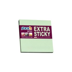Notes autoadeziv extra-sticky 76 x 76mm, 90 file, Stick"n - verde pastel