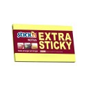 Notes autoadeziv extra-sticky 76 x 127mm, 90 file, Stick"n - galben neon